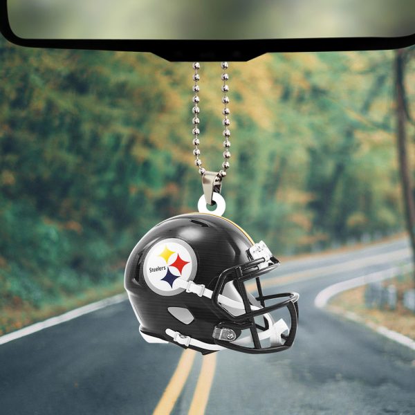 Pittsburgh Steelers Custom Shape 2-sided Acrylic Car Ornament - TANTN 4910