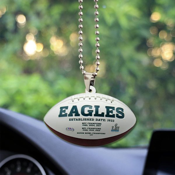 Philadelphia Eagles Custom Shape 2-sided Acrylic Car Ornament - TANTN 4835