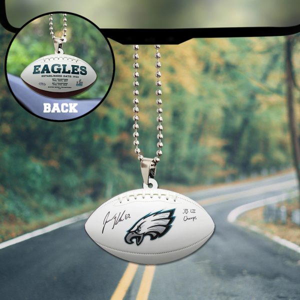 Philadelphia Eagles Custom Shape 2-sided Acrylic Car Ornament - TANTN 4835