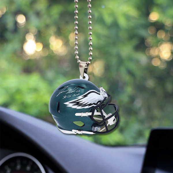 Philadelphia Eagles Custom Shape 2-sided Acrylic Car Ornament - TANTN 4836