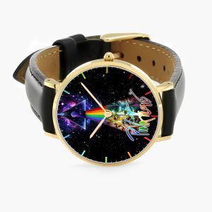 Pink Floyd Black Stitched Leather Watch - HOATT 4499