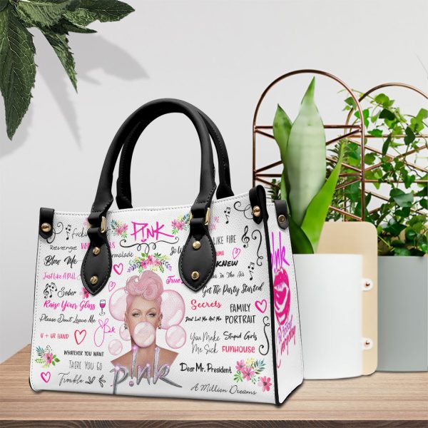 P!nk Leather HandBag - VANDH 2536