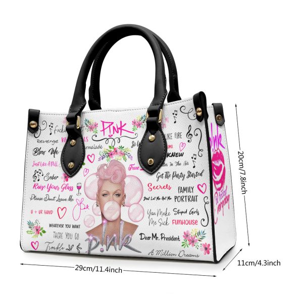 P!nk Leather HandBag - VANDH 2536