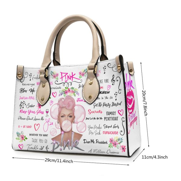 P!nk Leather HandBag - VANDH 2536