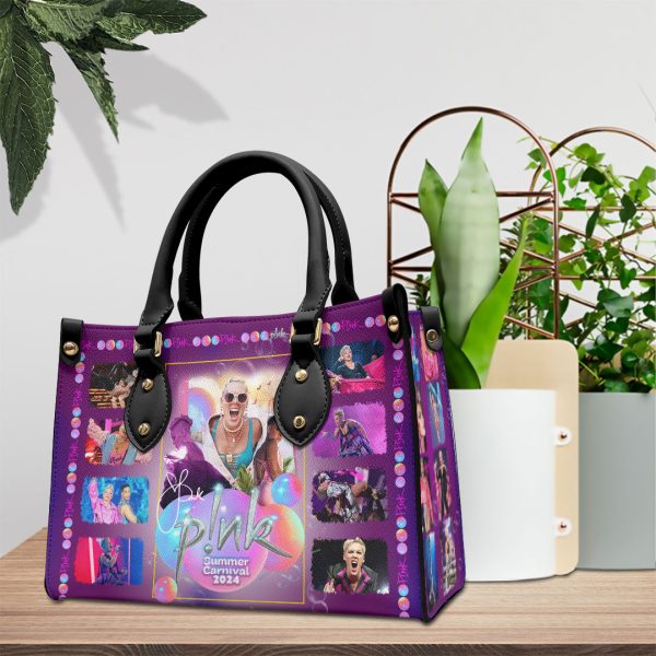 P!nk Leather HandBag - VANDH 2607