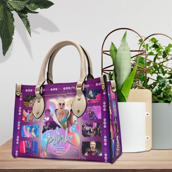 P!nk Leather HandBag - VANDH 2607