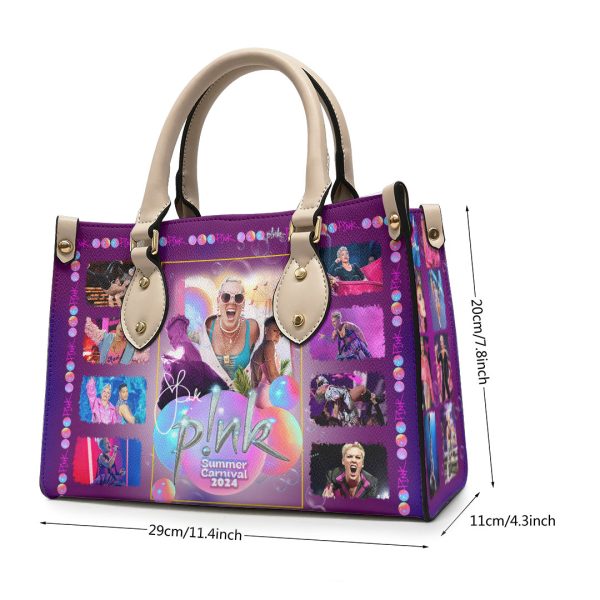 P!nk Leather HandBag - VANDH 2607