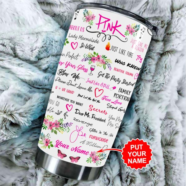 Personalized P!nk Tumbler Cup - VANDH 2535