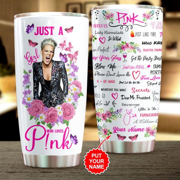 Personalized P!nk Tumbler Cup - VANDH 2535