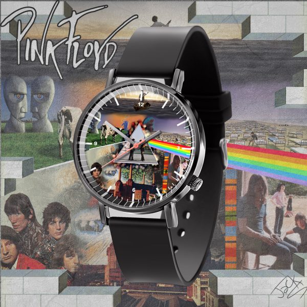 Pink Floyd Black Leather Watch - HOATT 4439