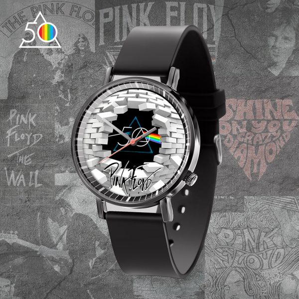 Pink Floyd Black Leather Watch - TANTN 4755