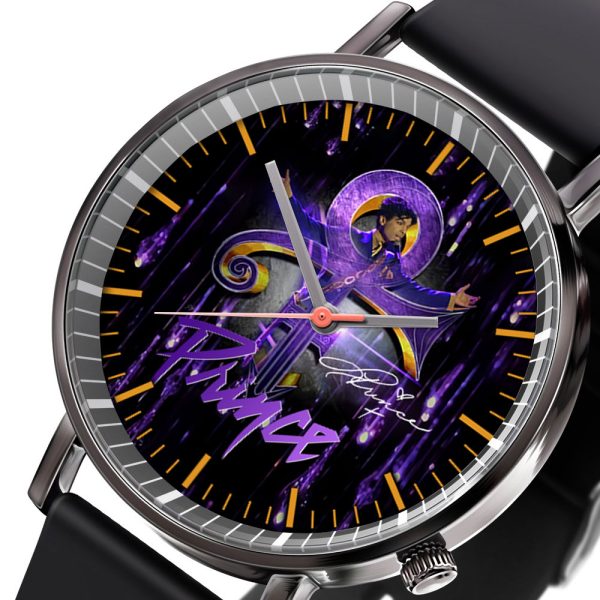 Prince Black Leather Watch - VANDH 2545