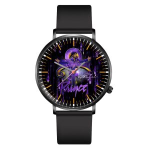 Prince Black Leather Watch - VANDH 2545