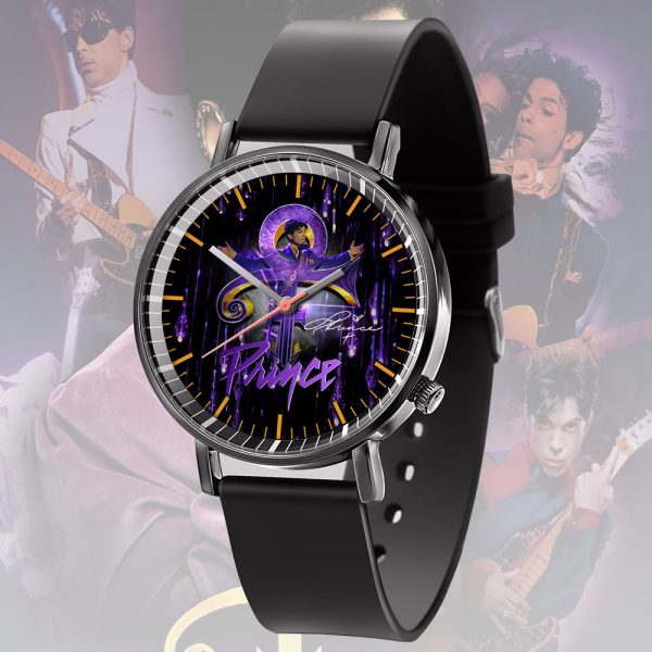 Prince Black Leather Watch - VANDH 2545