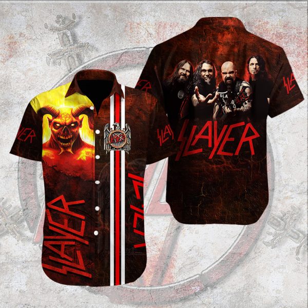 Slayer Short Sleeve Dress Shirt - HUANNM 1363
