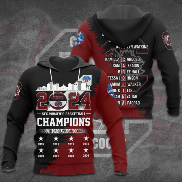 South Carolina Gamecocks Women's Basketball 3D Apparel - TANTN 4935