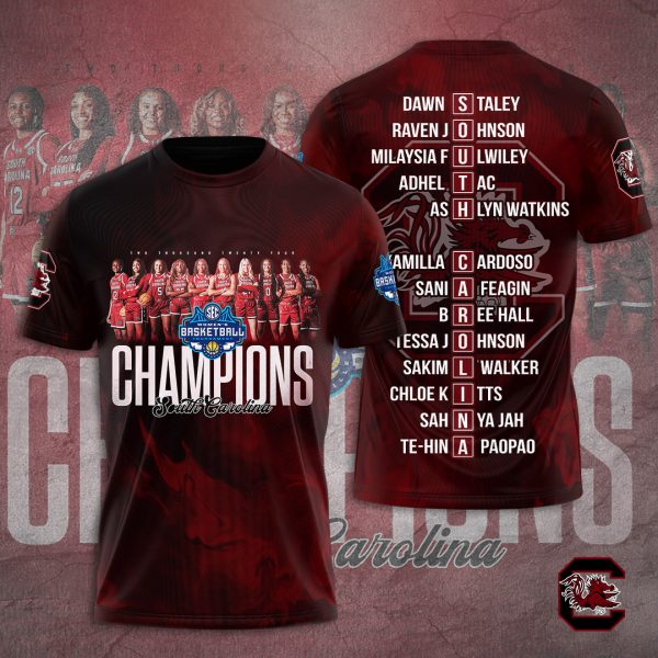 South Carolina Gamecocks Women's Basketball 3D Apparel - TANTN 4936