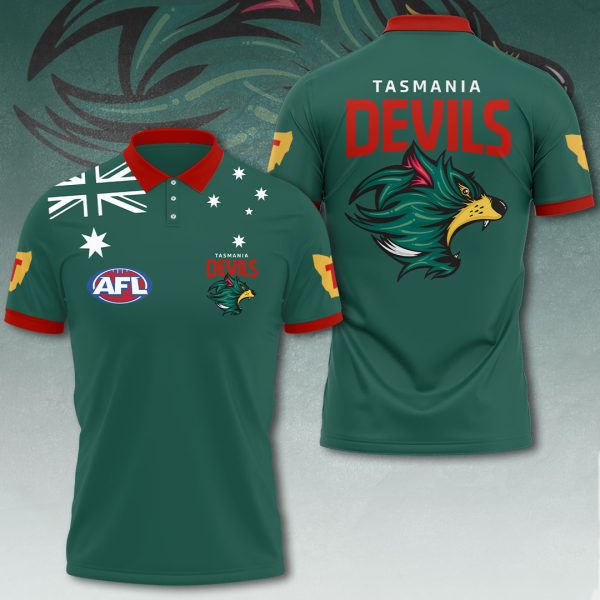 Tasmania Devils FC 3D Polo Shirt - VANDH 2644