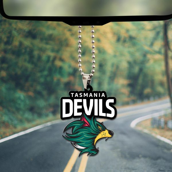 Tasmania Devils FC Custom Shape 2-sided Acrylic Car Ornament - TANTN 5533