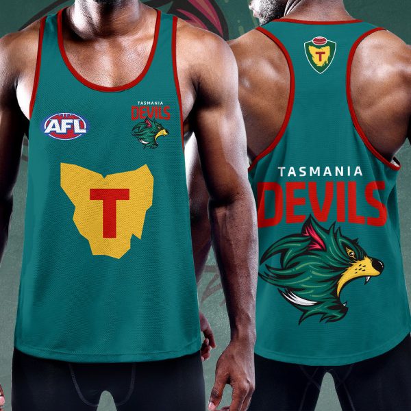 Tasmania Devils FC Y-Back Muscle Tank Top - VANDH 2639