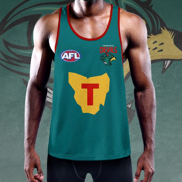 Tasmania Devils FC Y-Back Muscle Tank Top - VANDH 2639