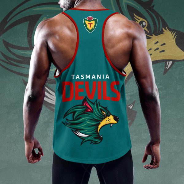 Tasmania Devils FC Y-Back Muscle Tank Top - VANDH 2639
