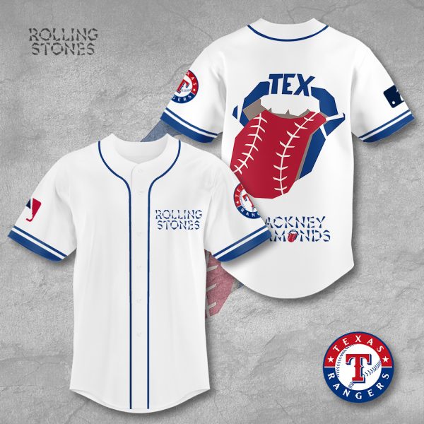 The Rolling Stones x Texas Rangers Baseball Jersey - TANTN 4858