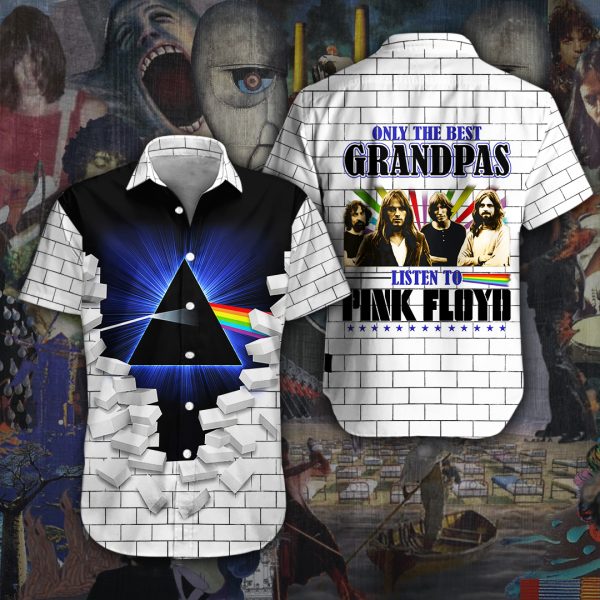 Pink Floyd Short Sleeve Dress Shirt - HUANNM 4540
