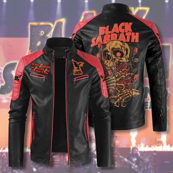 Black Sabbath Premium Leather Bomber - HUANNM 4727