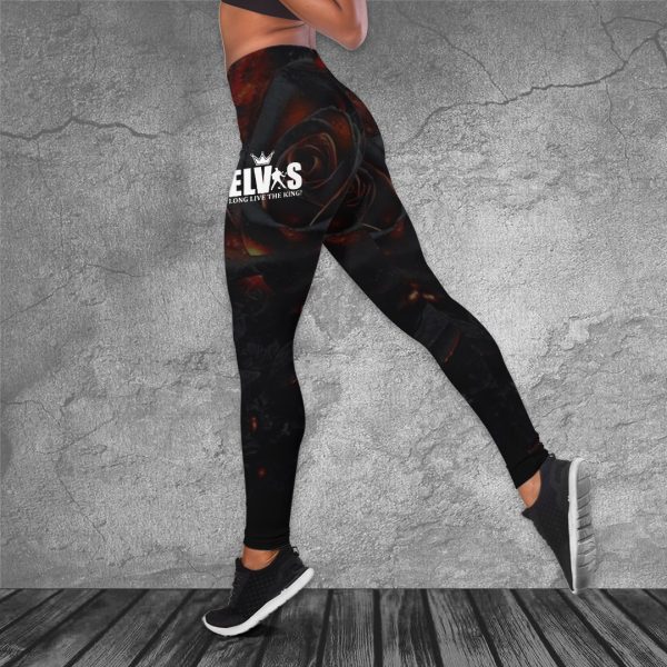 Elvis Presley Hollow Tank Top Leggings - HUANNM 4646