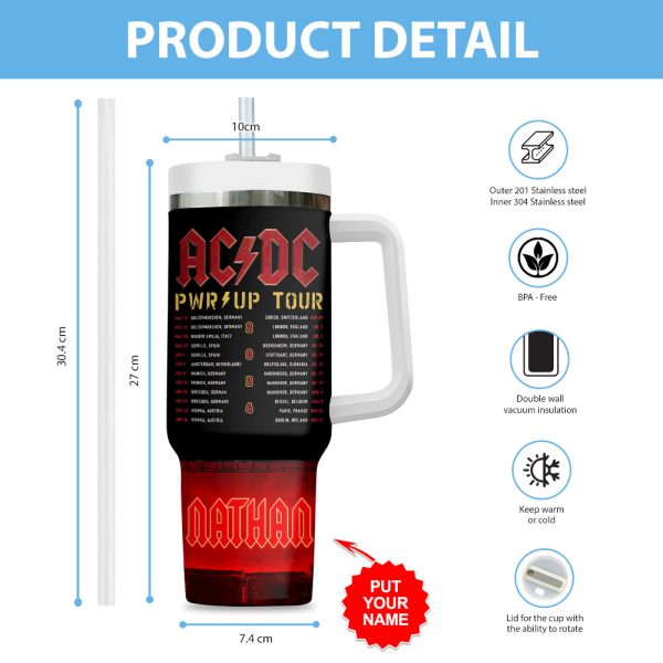 Personalized Rock Music 40oz Stanley Tumbler - MAITM 6538