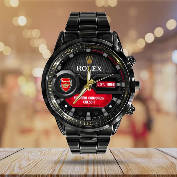 Arsenal x Rolex Black Stainless Steel Watch - MAITM 6548