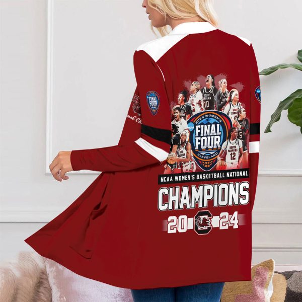 South Carolina Gamecocks Women's Basketball Women's Patch Pocket Cardigan - HUANNM 4681