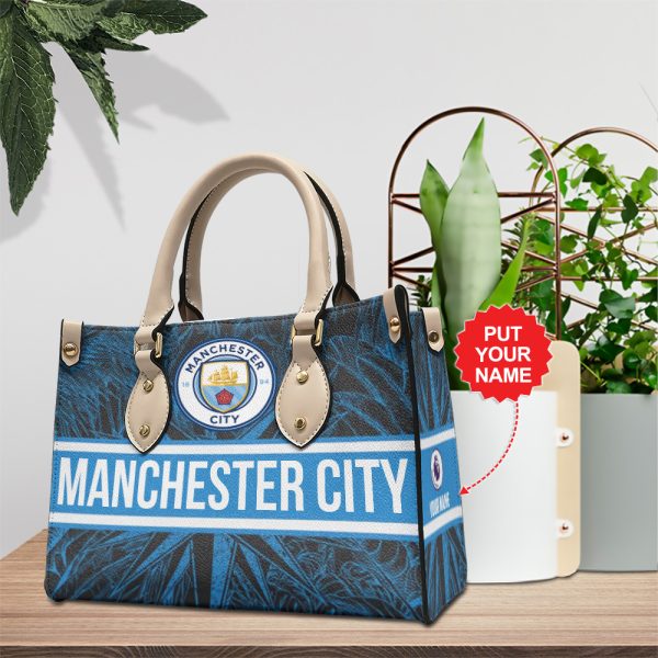 Personalized Manchester City Leather HandBag - MAITM 6578