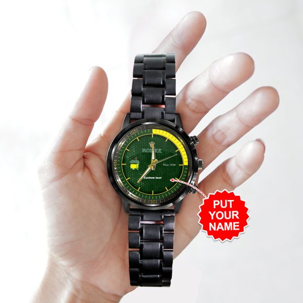 Golf Personalized Masters Tournament x Rolex Black Stainless Steel Watch - MAITM 6434