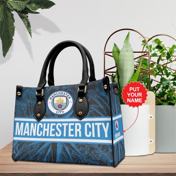 Personalized Manchester City Leather HandBag - MAITM 6578