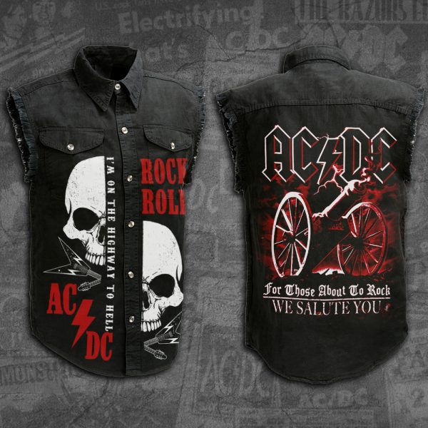 Rock Music 3D Lightweight Sleeveless Denim Shirt - HUANNM 3136