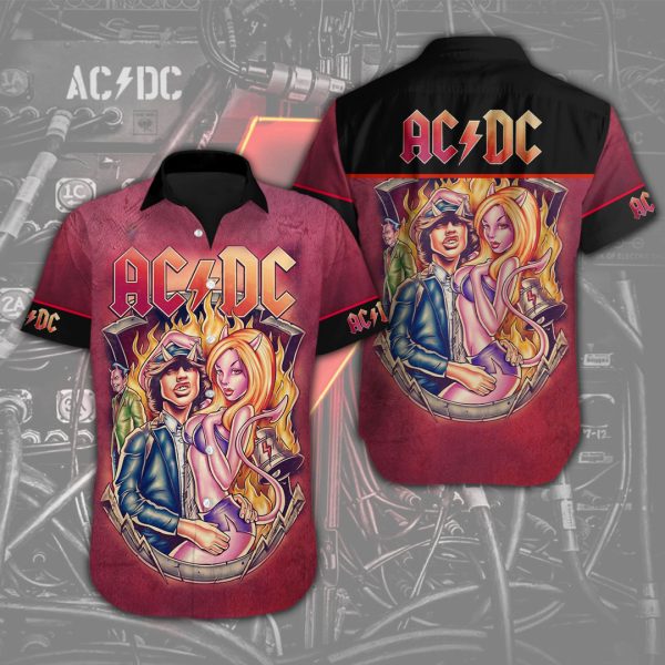 Rock Music Short Sleeve Dress Shirt - ANHNV 4315