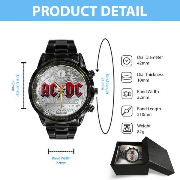 Rock Music Black Stainless Steel Watch - TANTN 5980