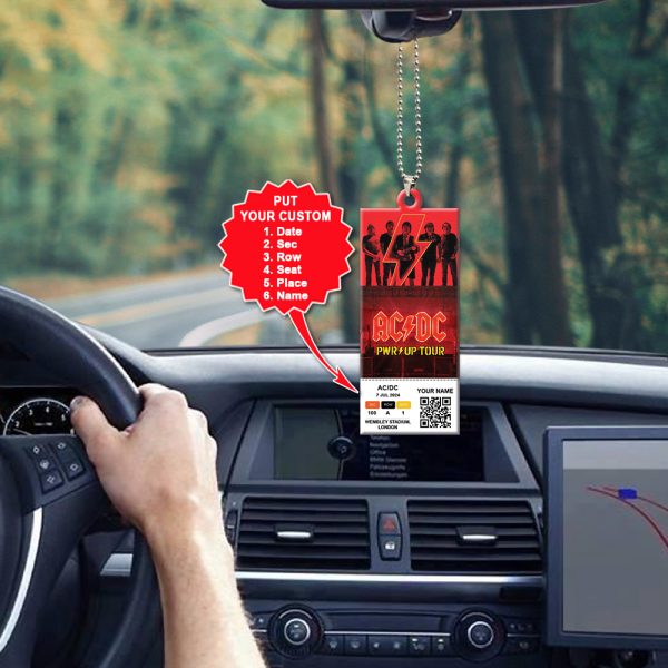 Personalized Rock Music Custom Shape 2-sided Acrylic Car Ornament - MAITM 6557
