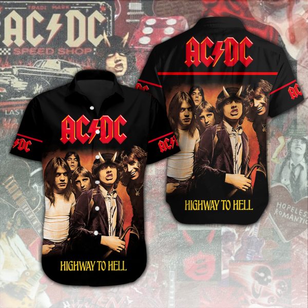 Rock Music Short Sleeve Dress Shirt - ANHNV 4295
