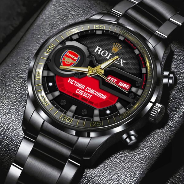 Arsenal x Rolex Black Stainless Steel Watch - MAITM 6548