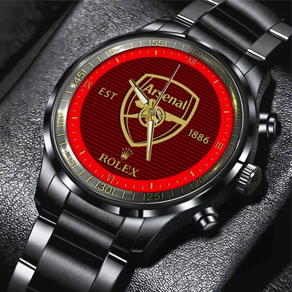 Arsenal x Rolex Black Stainless Steel Watch - MAITM 6417