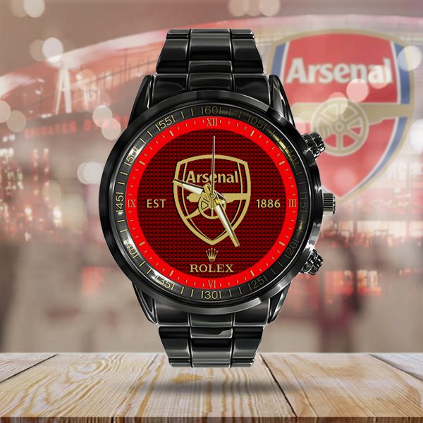 Arsenal x Rolex Black Stainless Steel Watch - MAITM 6417