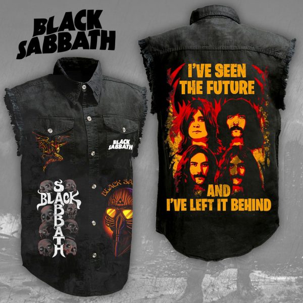 Black Sabbath 3D Lightweight Sleeveless Denim Shirt - ANHNV 4225