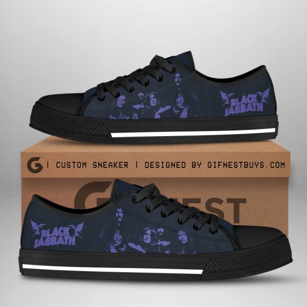 Black Sabbath Low Top Canvas Shoes - ANHNV 4155