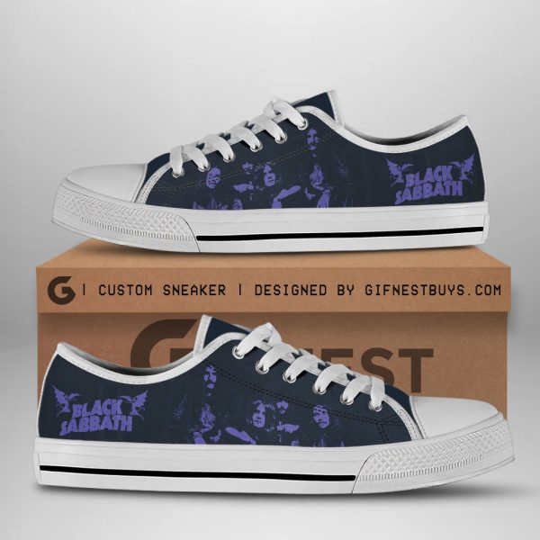 Black Sabbath Low Top Canvas Shoes - ANHNV 4155