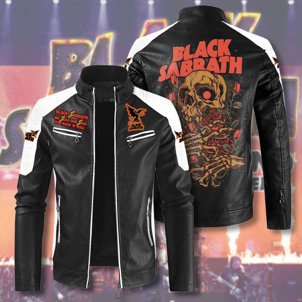 Black Sabbath Premium Leather Bomber - HUANNM 4727