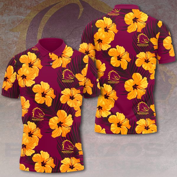 Brisbane Broncos 3D Polo Shirt - VANDH 2690