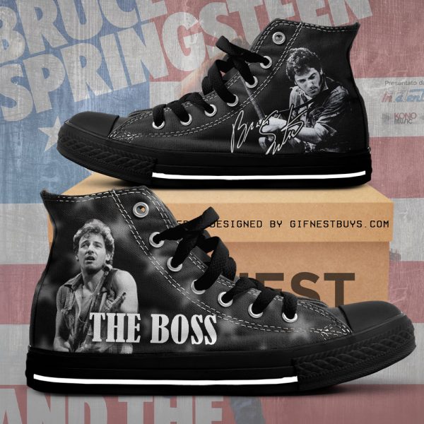 Bruce Springsteen High Top Canvas Shoes - ANHNV 4345